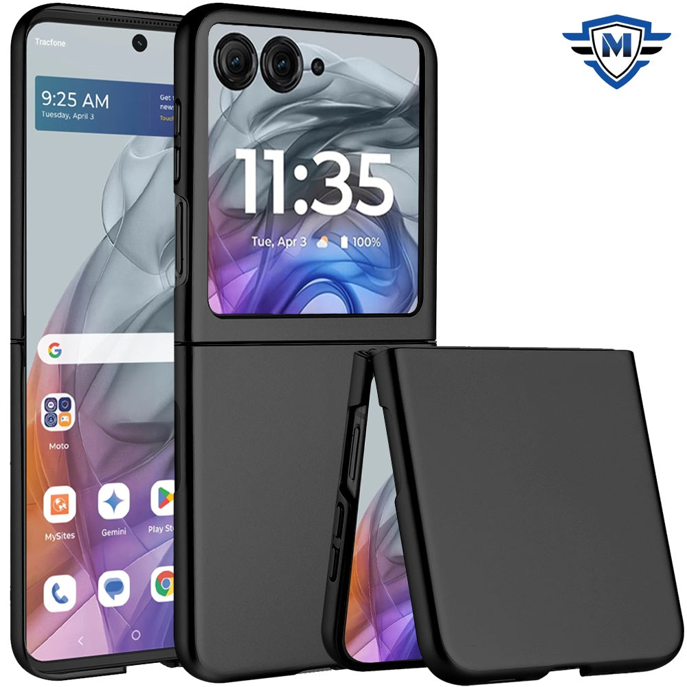 For Motorola Razr 2025 Premium Matte Finish Snap On Slim Flip Hybrid Shockproof Hard PC + Soft Rubber TPU Case Cover