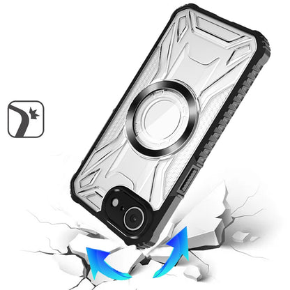 For Apple iPhone 17E /16E MagSafe Compatible Pattern Clear Transparent Rugged Hybrid Magnetic TPU Shockproof Armor Case Cover