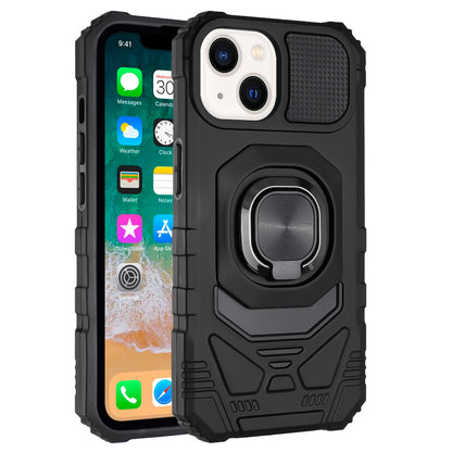 For Apple iPhone 16 Pro Max (6.9") Hybrid Dual Layer with Rotate Magnetic Ring Stand Holder Kickstand, Rugged Shockproof Case Cover