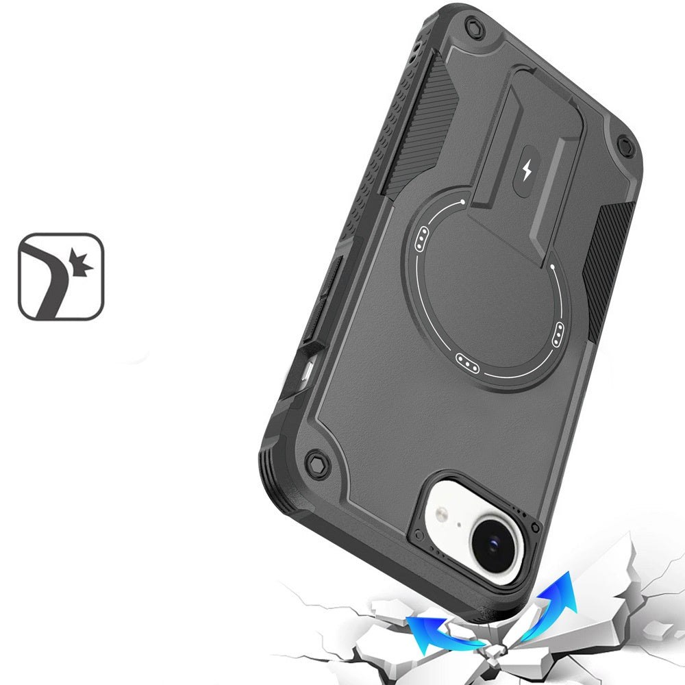 Magnetic Invisible Kickstand Holder with Magsafe, Slim Fit Shockproof Hybrid Military Grade Heavy Duty