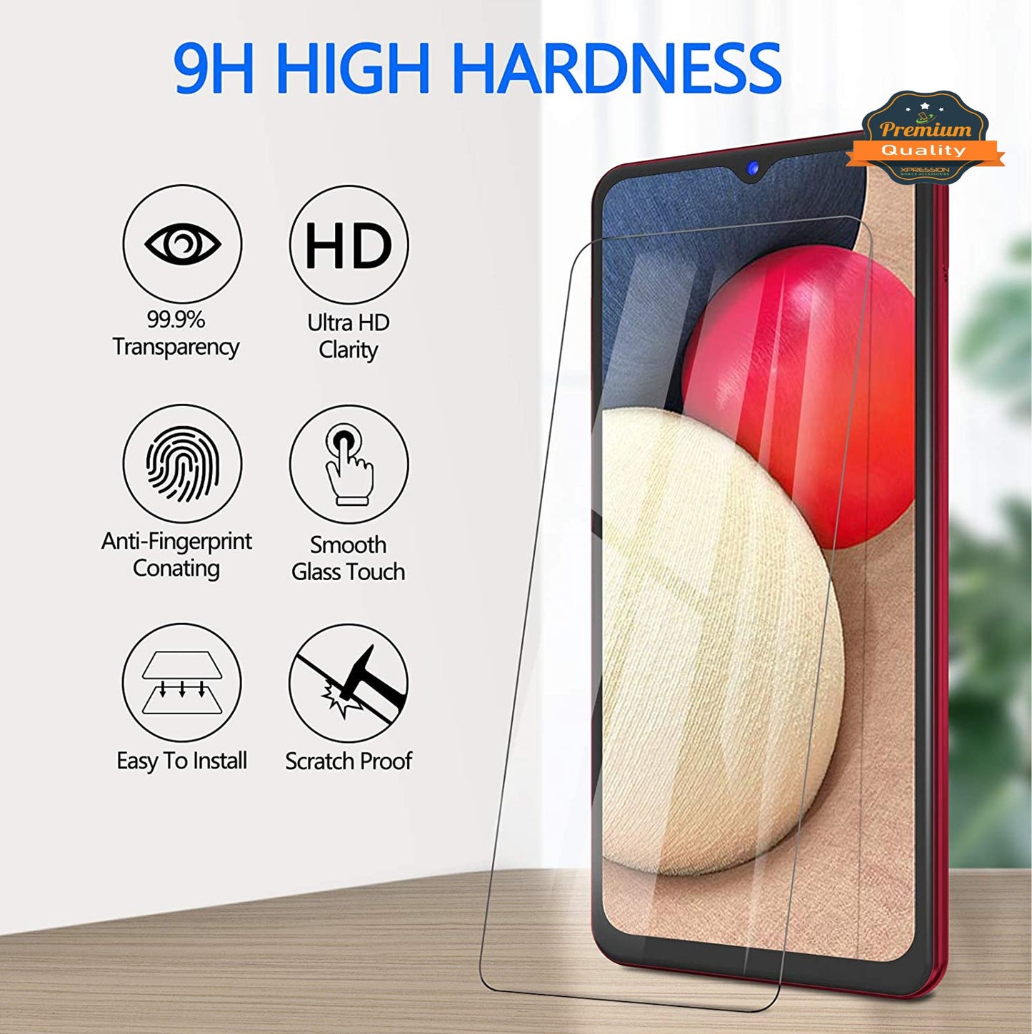 Screen Protector Tempered Glass Premium HD Clear, Case Friendly, 9H Hardness, 3D Touch Accuracy, Anti-Bubble Film Glass