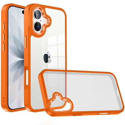 For Apple iPhone 17 (6.3") Slim Fit Hybrid Transparent Thick Acrylic with Metal Buttons Frame Protective Hard PC + TPU Shockproof Case Cover