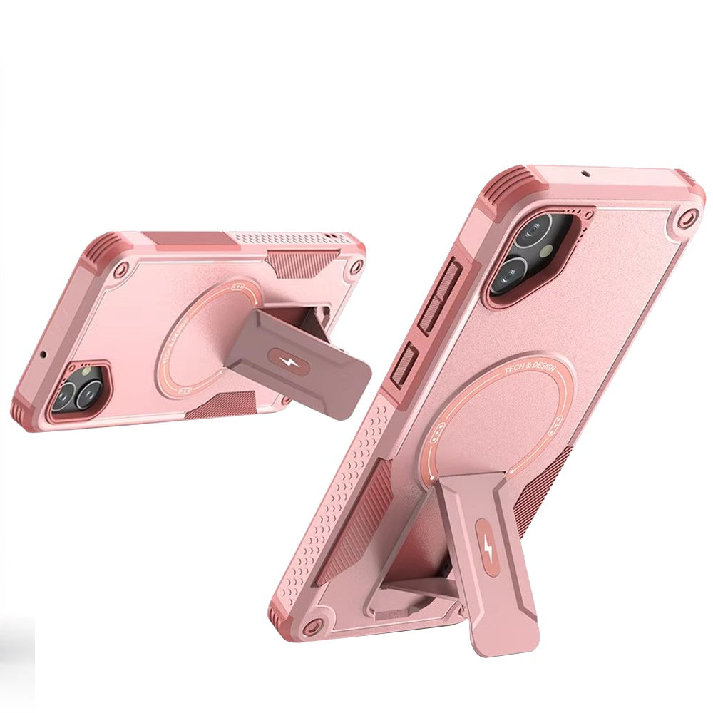 For Samsung Galaxy A07 Magnetic Invisible Kickstand Holder with Magsafe, Slim Fit Shockproof Hybrid Military Grade Heavy Duty Case Cover