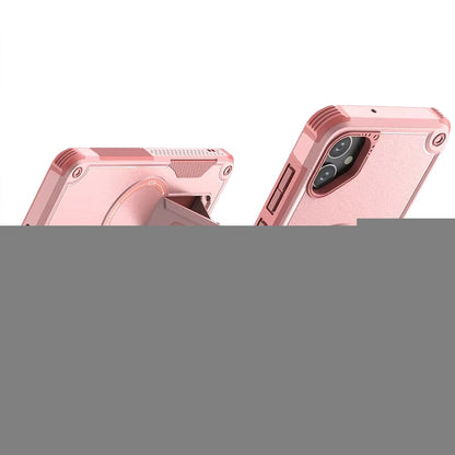 For Samsung Galaxy A07 Magnetic Invisible Kickstand Holder with Magsafe, Slim Fit Shockproof Hybrid Military Grade Heavy Duty Case Cover