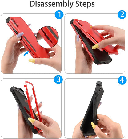 For Samsung Galaxy S25 Fan Edition /Galaxy S25 FE Rugged Heavy-Duty Dual Layer Military-Grade, Rubber TPU Defender, Hybrid Shockproof Case Cover Black