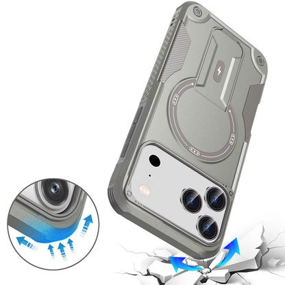 For Apple iPhone 17 Pro Max (6.9") Magnetic Invisible Kickstand Holder with Magsafe, Slim Fit Shockproof Hybrid Military Grade Heavy Duty Case Cover