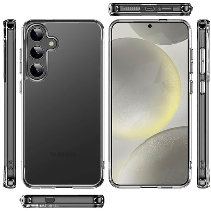 For Samsung Galaxy S25 Plus /S25+ /S24/Plus Shockproof Slim Crystal Clear Transparent Hybrid Cover with Enhanced Drop Protection Case Cover Transparent
