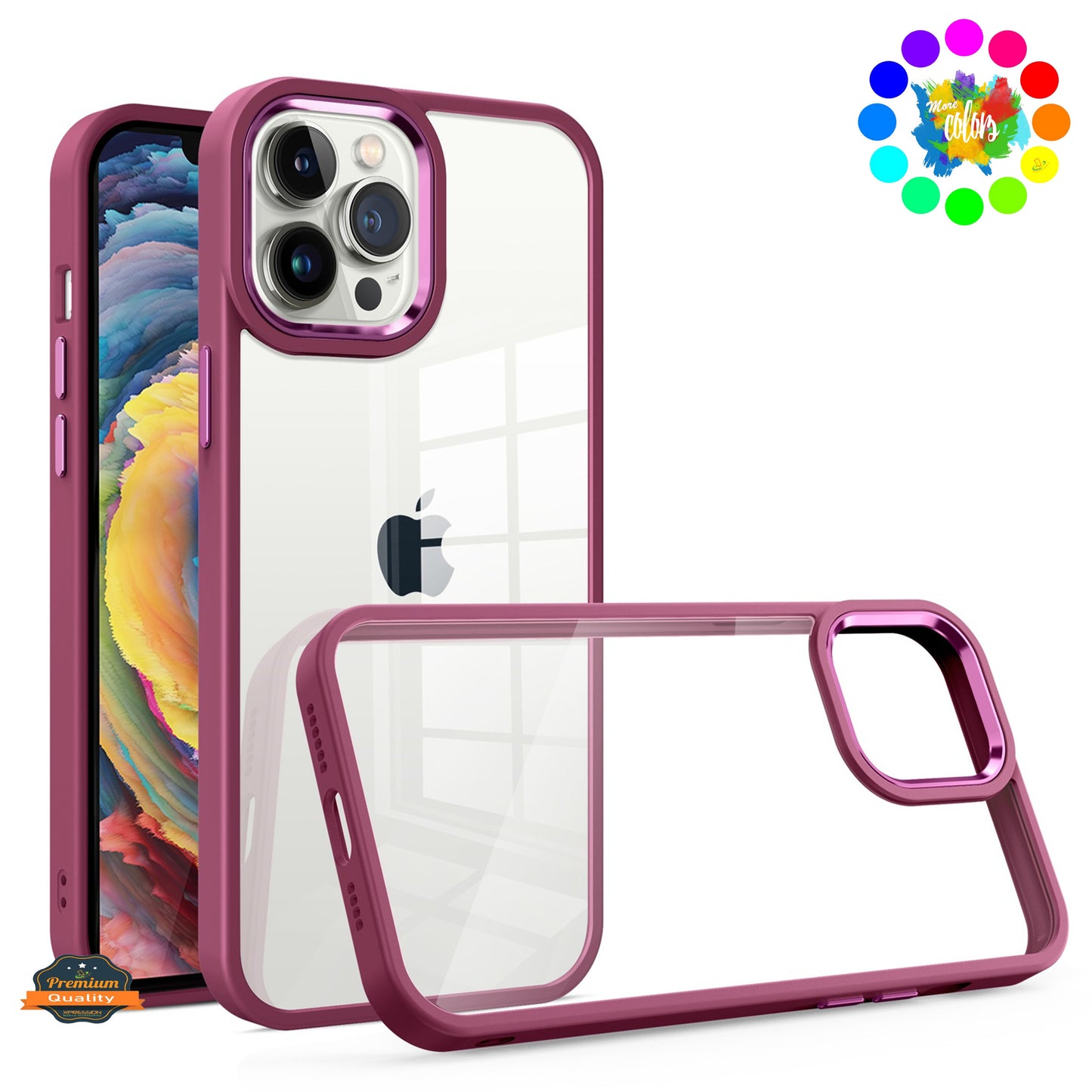 For Samsung Galaxy S26 Ultra Slim Fit Hybrid Transparent Thick Acrylic with Metal Buttons Frame Protective Hard PC + TPU Shockproof Case Cover