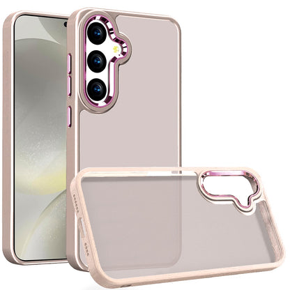 For Samsung Galaxy A26 Slim Fit Thin Hybrid,Frosted Matte Polished Acrylic Hard PC with TPU Rubber Frame Case Cover