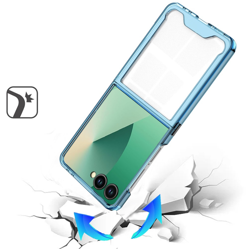 For Samsung Galaxy Z Flip 7 Transparent Hybrid Shockproof Hard PC Slim Durable TPU Bumper Protection Case Cover