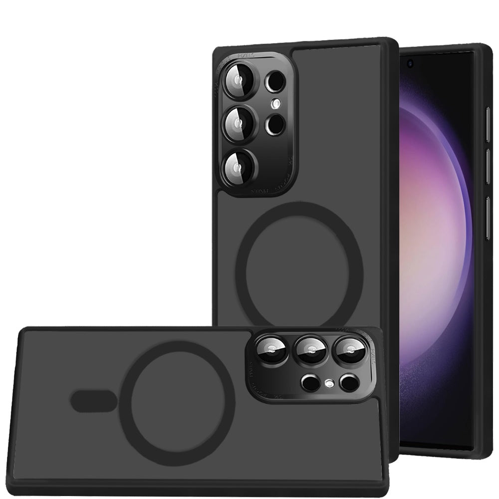 For Samsung Galaxy S23 Ultra Complete Protection HQ Hybrid with Metal Tempered Camera Glass, MagSafe Compatible Case Cover