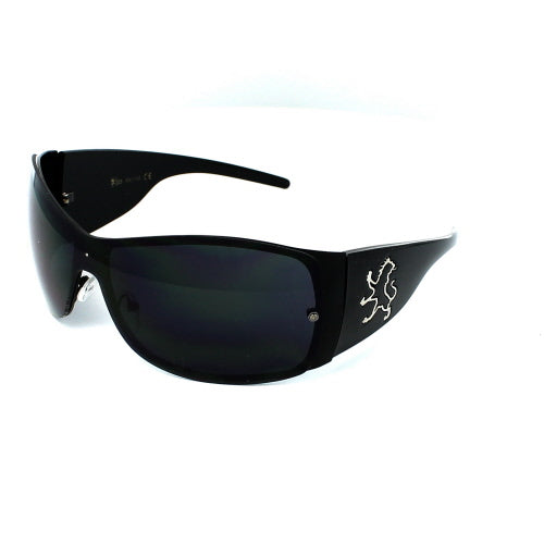 KHAN Sunglasses Shield 1028 - White [SUNGLASSES] Black