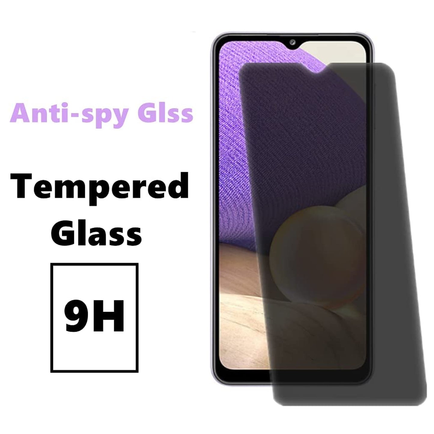 For Samsung Galaxy A57 Privacy Screen Protector, Anti Spy Anti Peeping Tempered Glass Full Protective Film, 9H, Anti Scratch, Easy Install Protector Black