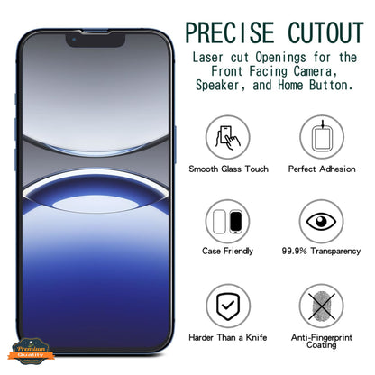 For Apple iPhone 13 Pro HD Clear Tempered Glass Screen Protector Scratch-Resistant Film Protector Clear