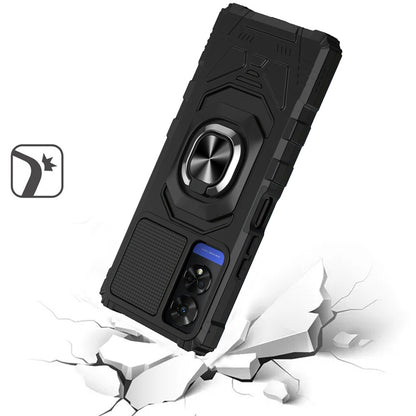 For TCL 50 XE 5G Hybrid Dual Layer with 360° Rotate Magnetic Ring Stand Holder Kickstand TPU Rugged PC Shockproof Case Cover