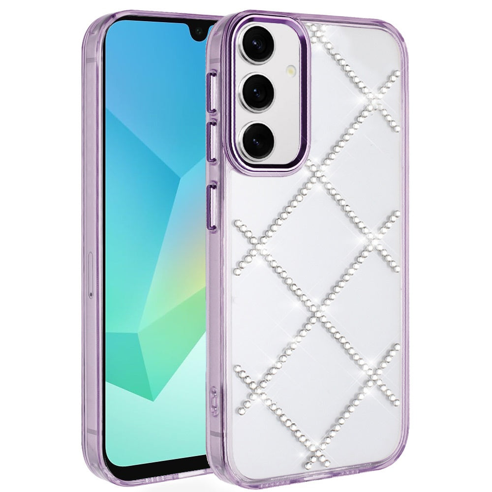 For Samsung Galaxy S24 Ultra Gem Glitter Diamond Bling Clear Hybrid TPU Cover, Colorful Shockproof Protective Back, Slim Fit for Women Girls Case Cover