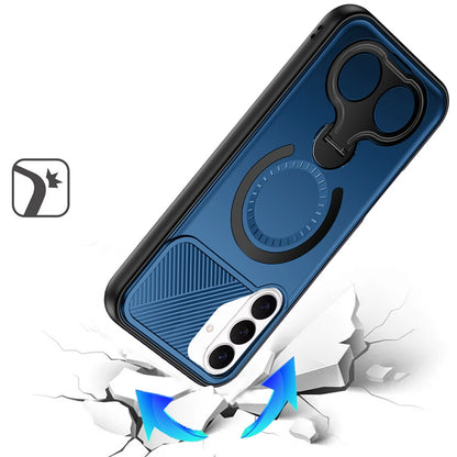 For Samsung Galaxy S26+ / S26 Plus Hybrid with Invisible 2 Hole Ring Stand Magnetic back Car Mount Friendly Protector Case Cover