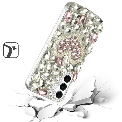 For Samsung Galaxy A36 Bling Crystal 3D Full Diamonds Luxury Sparkle Rhinestone Hybrid Protective Case Cover