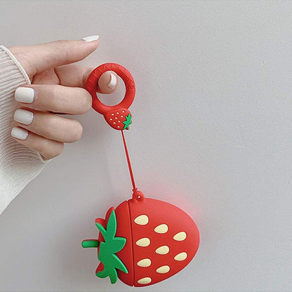 For Airpods Pro 3 Hybrid Cute 3D Fun Design Silicone Skin Cartoon Animal with Keychain Buckle Holder Rubber TPU Soft Case Cover Poke Ball