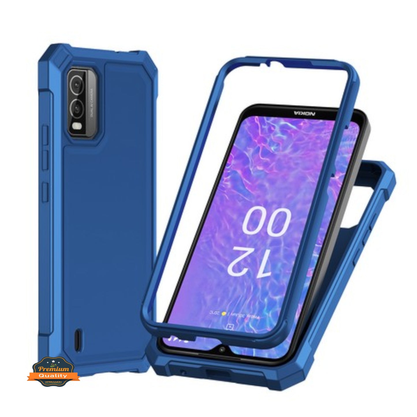 For Cricket Outlast 5G 2024 Hybrid 2in1 Front Bumper Frame Cover Square Edge Shockproof Soft TPU + Hard PC Anti-Slip Heavy Duty Case Cover