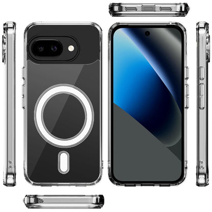 For Google Pixel 10a Clear Magnetic Case with Built-in Magnets Compatible with MagSafe Slim Soft TPU Bumper Case Cover Clear