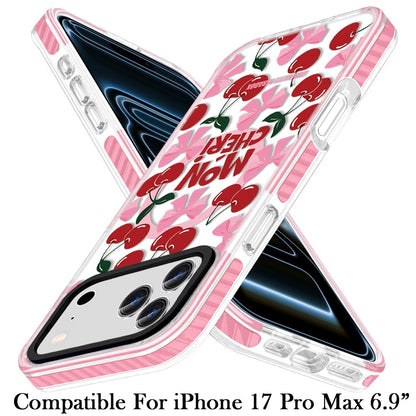 For Apple iPhone 17 Pro Max Magnetic Hybrid Stylish Design IMD Pattern, Compatible with MagSafe, Slim TPU Case Cover