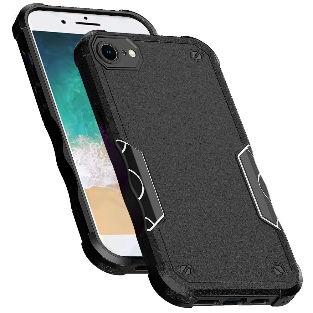 For Apple iPhone 17E /16E Slim Tough Shockproof Hybrid Heavy Duty 2in1 Dual Layer TPU Bumper Rugged Rubber Defend Armor Case Cover