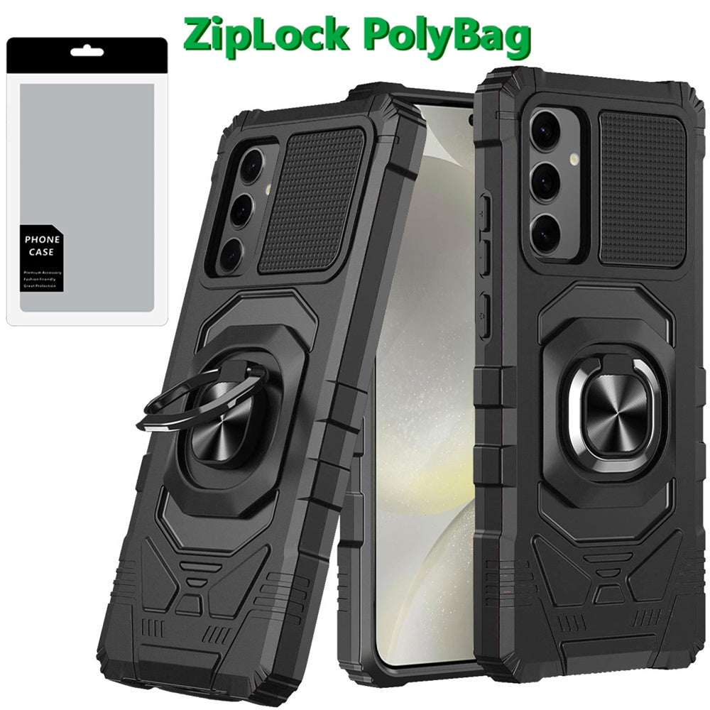 For Samsung Galaxy S25 /S24 Hybrid Dual Layer with 360° Rotate Magnetic Ring Stand Holder Kickstand TPU Rugged PC Shockproof Case Cover