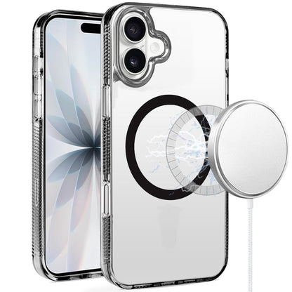 For Apple iPhone 17 (6.3") MagSafe Compatible Integrated Technology Clean Transparent Hybrid Armor TPU Frame Case Cover Cosmic Orange