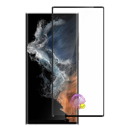 For Samsung Galaxy S20 5G Tempered Glass Screen Protector with Fingerprint Unlocking 3D Curved Edge Full Glue & Full Coverage Protector Clear Black