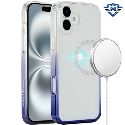 For Apple iPhone 16 (6.1") Premium Gradiant Space Two Tone Hybrid TPU Magnetic [Compatible with Magsafe] Shockproof Protective Case Cover