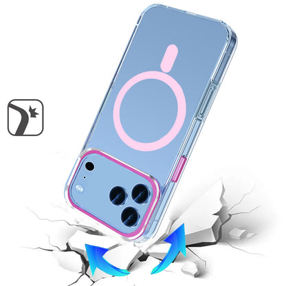 For Apple iPhone 17 Pro Max Clear Transparent Case Matching Circle Design, Hybrid TPU Hard Shell, Support Magsafe Charger Case Cover