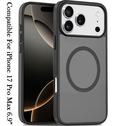 For Apple iPhone 17 Pro Max (6.9") MagSafe Compatible Case Hybrid Soft TPU Bumper Hard Translucent Matte Back Slim Shockproof Case Cover