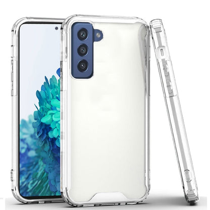 Phone Case for Samsung Galaxy S20 Shockproof Transparent Hard PC TPU Hybrid Durable Frame Gummy Protective Slim Grip Lightweight Cover Clear+Clear
