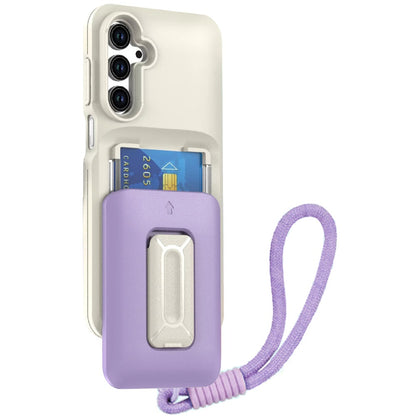 For Samsung Galaxy A16 5G Wallet Case with 2- Credit Card Holder, Wrist Strap & Kickstand Hybrid Shockproof TPU Case Cover Beige+Light Pink