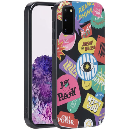 For Samsung Galaxy S20 Fashion Layer Design Slim IMD TPU Protective, Shockproof Hybrid Stylish Durable Hard PC Case Cover