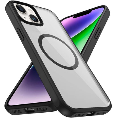 For Apple iPhone 17 AIR Magnetic Circle HQ Transparent Clear TPU Thick 2.0mm Frame Hybrid Shockproof Protector Case Cover