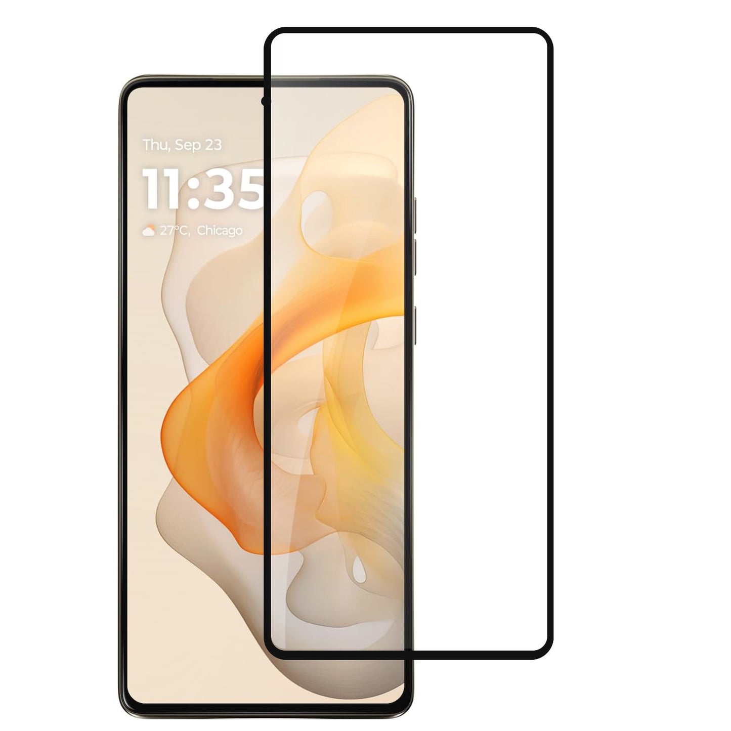 For Motorola Moto G Stylus 5G 2025 Tempered Glass Screen Protector [Full Coverage] Curved Black Edged 9H Hardness Glass Screen Protector Protector Clear Black