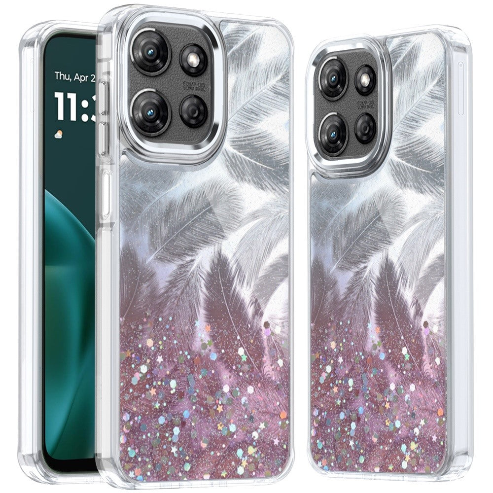 For Motorola Moto G Stylus 5G 2025 Fashion Epoxy Glitter Shimmer Design, Hybrid Shockproof TPU, Stylish Sparkle Slim TPU Protective Case Cover