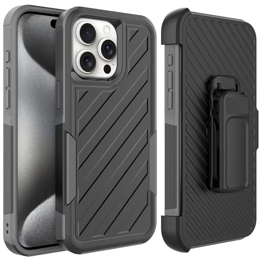 For Apple iPhone 17E /16E Rugged 2in1 Armor Combo Belt Clip Holster, Non-Slip Tough Hybrid lined Shockproof Case Case Cover