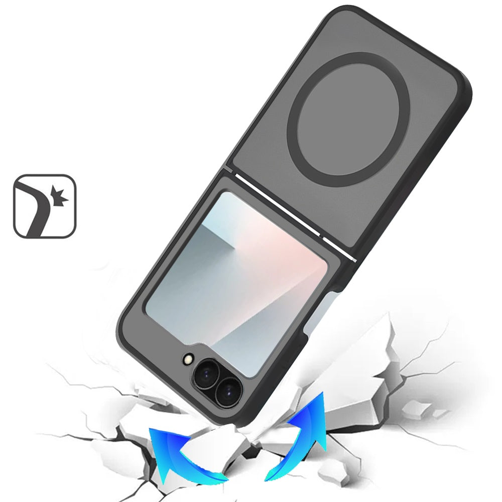 For Samsung Galaxy Z Flip 7 FE / Z Flip 6 MagSafe Compatible Case Hybrid Soft TPU Bumper Hard Translucent Matte Back Slim Shockproof Case Cover