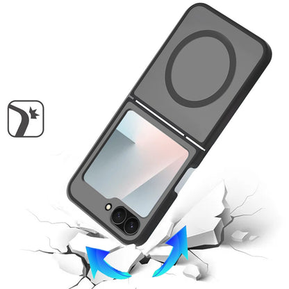 For Samsung Galaxy Z Flip 7 FE / Z Flip 6 MagSafe Compatible Case Hybrid Soft TPU Bumper Hard Translucent Matte Back Slim Shockproof Case Cover
