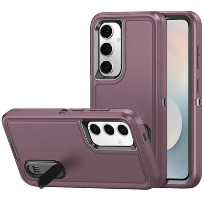 For Samsung Galaxy S26 Hybrid 3 Layers Hard 3in1 Shockproof with Kickstand Heavy Duty Hard TPU Rubber Anti-Drop Case Cover