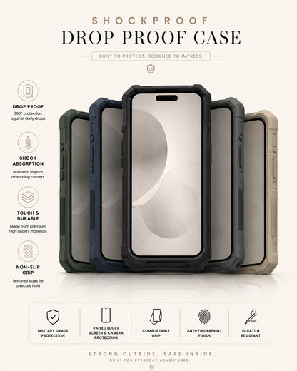 Phone Case for Apple iPhone 17 Pro Max (6.9") Transparent Dotted Edge Magnetic Ring Stand Shockproof Hybrid Grip Kickstand Clear Rugged Drop Protection Cover Black