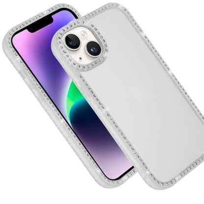 For iPhone 16 (6.1") Diamond Full Rhinestone Clear Hybrid Protective, Sparkly Bling Transparent Shockproof Bumper All Around Case Cover Clear
