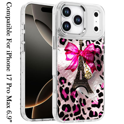 For Apple iPhone 17 Pro Max (6.9") Fashion Beautiful Epoxy Design Hybrid Fashion Stylish TPU Protective, Shockproof Hybrid PC Case Cover