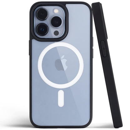 For Apple iPhone 17 Pro Hybrid Clear Transparent with Color Edge Bumper, MagSafe Compatible Ultra Slim Hard PC Case Cover