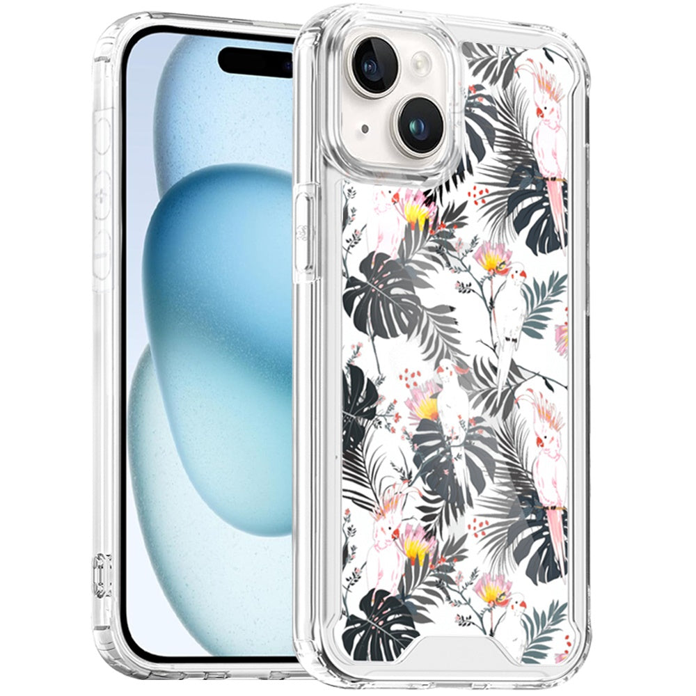 For iPhone 15 (6.1") Beautiful TPU Design, Slim Shockproof Soft Cover for Women and Girls, Stylish Protective Case Cover