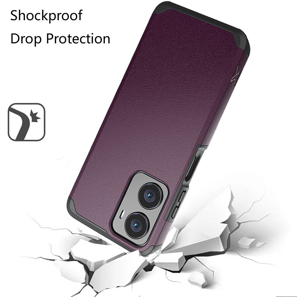 For Cricket Magic 2 5G (2024, 2nd Version) Tough Shock Absorption Hybrid Dual Layer Hard PC Rubberized TPU Rubber + Screen Protector Case Cover