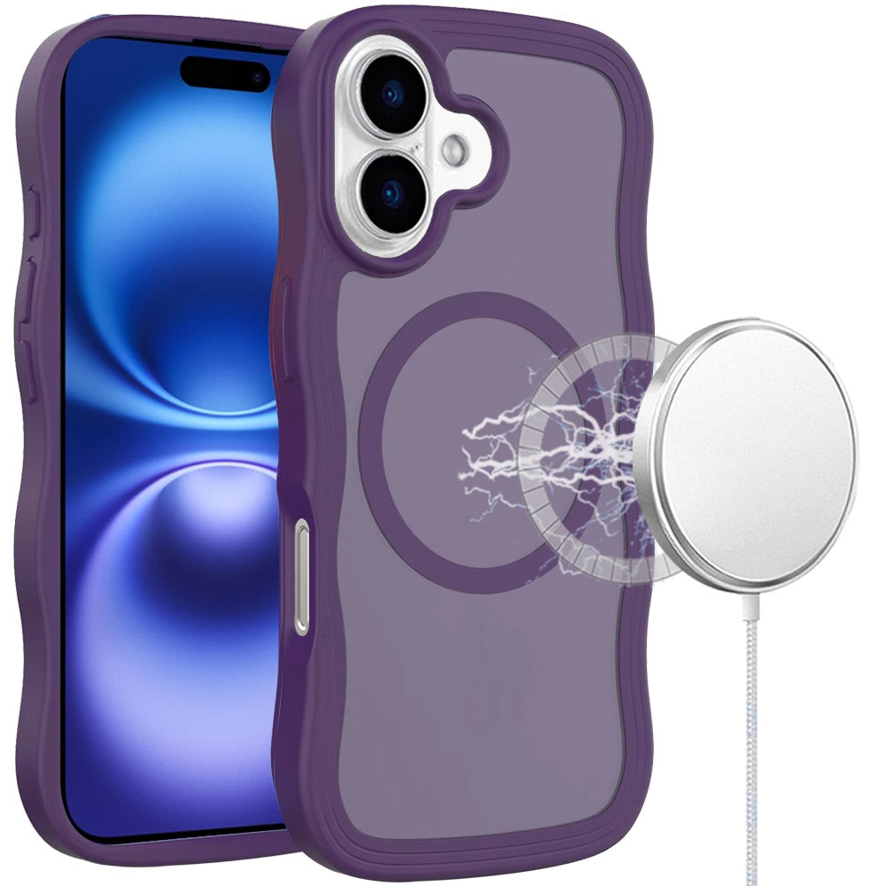 For Apple iPhone 17 (6.3") Grip Hand Magnetic Hybrid Case Shockproof Protection Matte Skin Rubber TPU + PC Case Cover